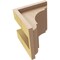 Ekena Millwork 5"W x 5"D x 5"H Wide Bryant Rough Cedar Woodgrain TimberThane Corbel, Primed Tan CORUR05X05X05BRYRCPR - alternate 4